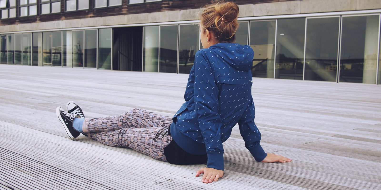 Teenage PSC patient sitting outside