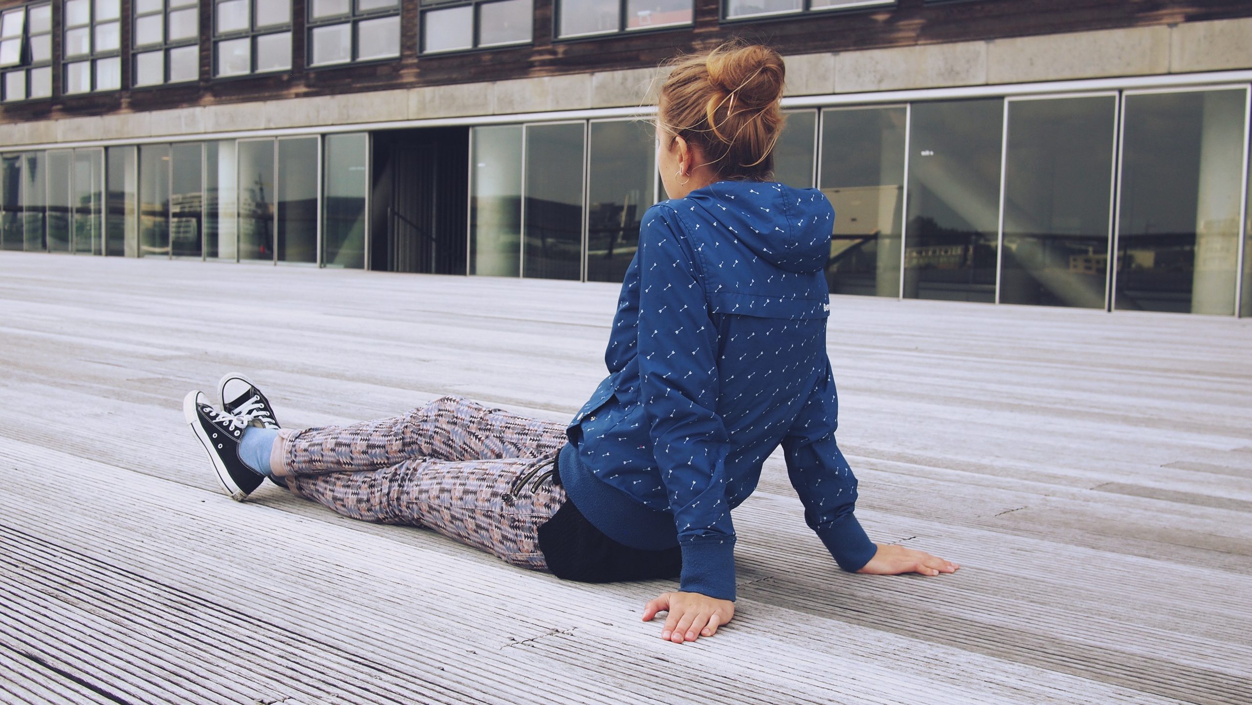 Teenage PSC patient sitting outside